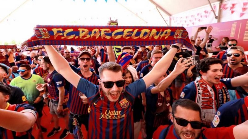 Forca Barca biểu thị sức mạnh của đội bóng Barcelona từ người hâm mộ